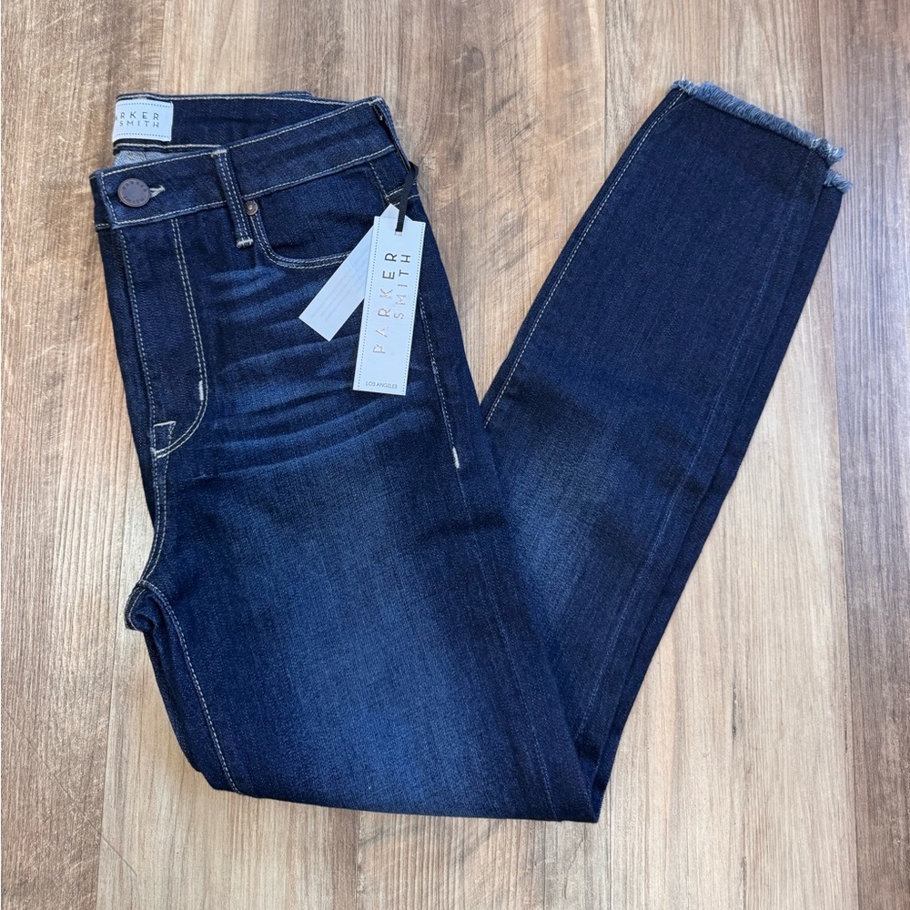PARKER SMITH Bombshell Horizon High Rise Cropped Jeans Dark Indigo, size 26 NWT - Picture 16 of 16